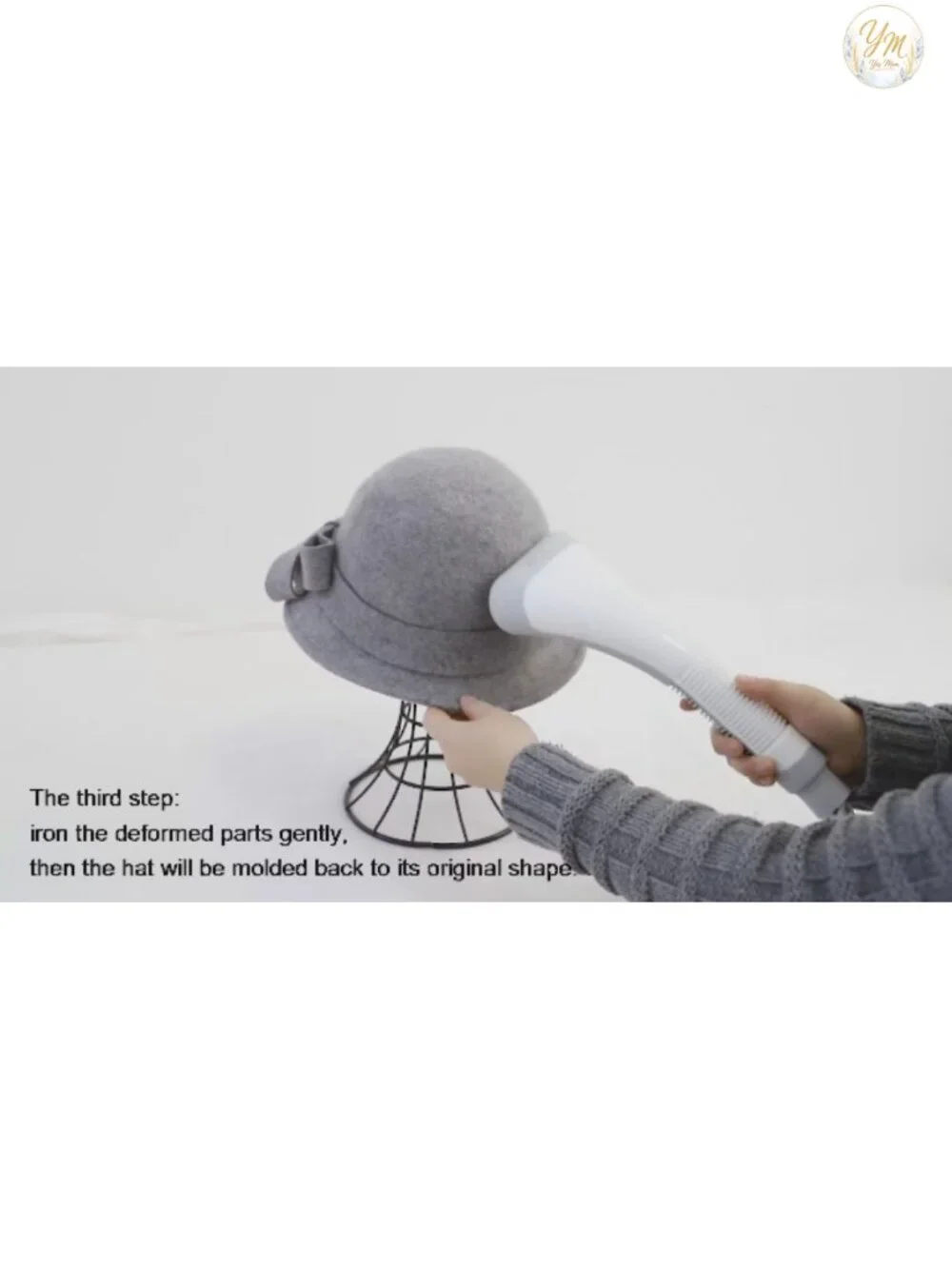 Wool Felt Cloche Bucket Hat with Bow Accent, Adjustable Vintage Style